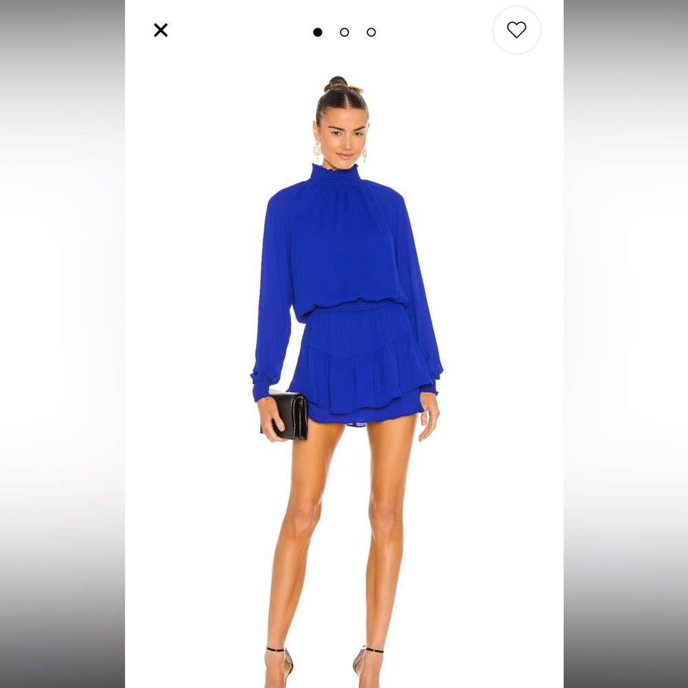 Krisa royal blue king sleeve dress